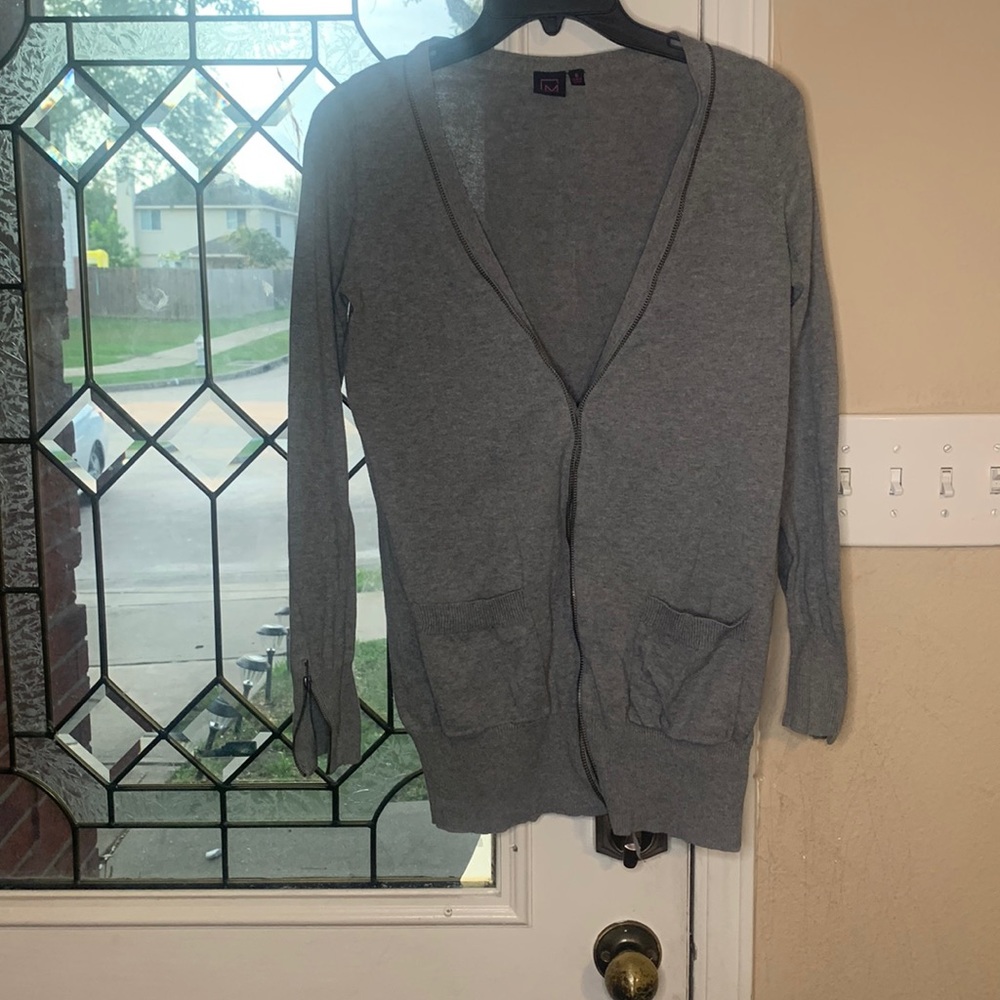 Gray cardigan
